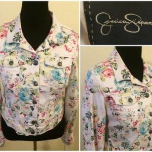 Jessica Simpson Floral Denim Jacket