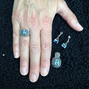 Sterling silver marcasite set