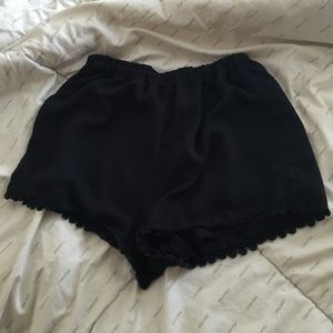 black high waisted shorts
