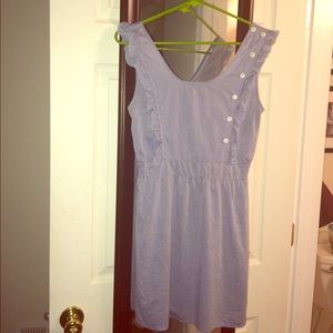 Urban Outfitters Chambray Denim Pinafore Dress