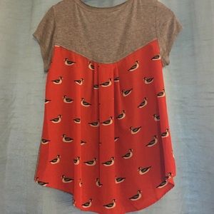 Duck print t shirt Anthropologie
