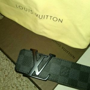 Authentic Louis Vuitton black Damier belt
