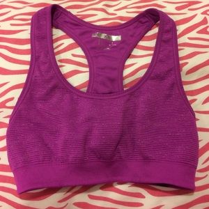 Purple sports bra