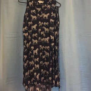Anthropologie Zebra tie dress