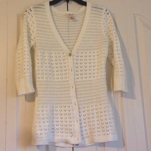 Off white jacket with small cut out design