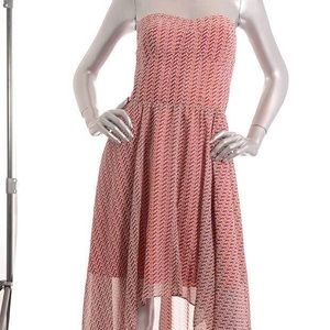 Guess Strapless Hi-Lo Multi Color Dress
