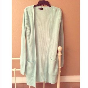 Mint colored cardigan