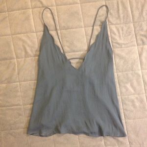 Sexy Kimichi Blue scalloped top Small