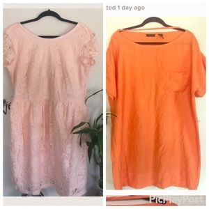 2 for 1 Peachy Dress and orange dress