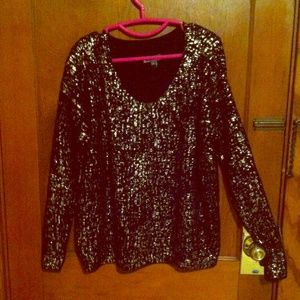 Black and gold sweater