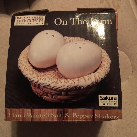 Hand painted salt and pepper shakers