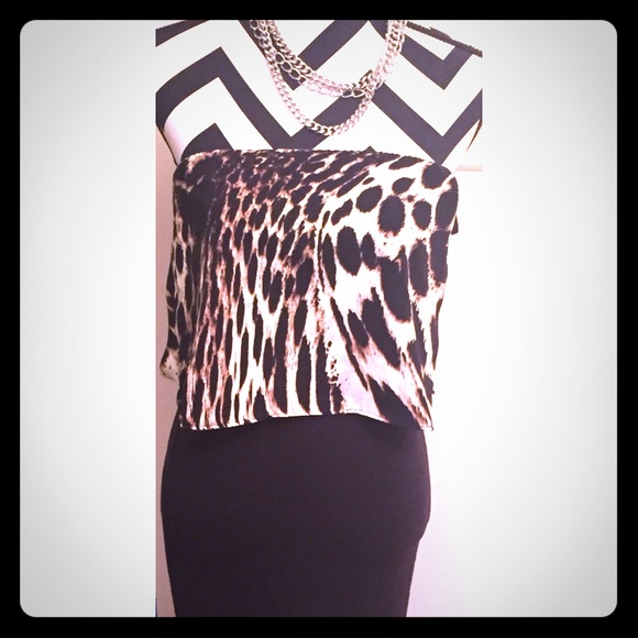 MIDI Tube  Cheetah Print Top