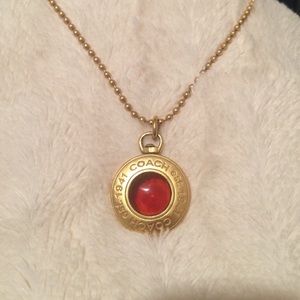 Coach Amber medallion necklace