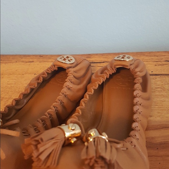 Tory Burch Brown Leather Flats - Picture 3 of 4