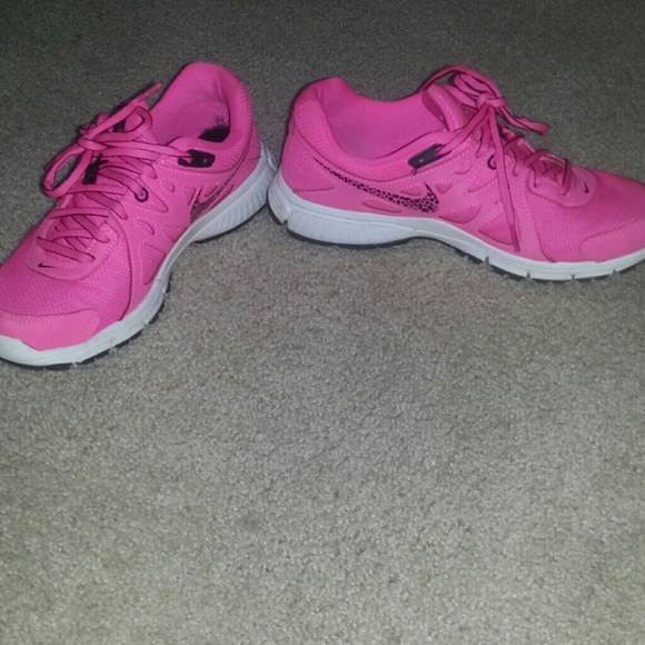 Pink cheetah print nikes