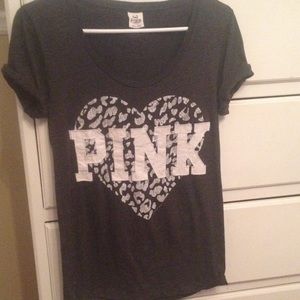 Victoria's Secret pink grey t shirt