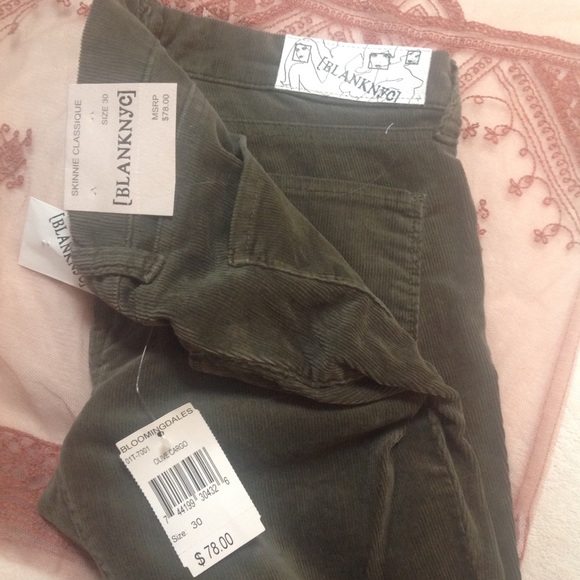 Olive Green Corduroy Skinnies - Picture 2 of 4