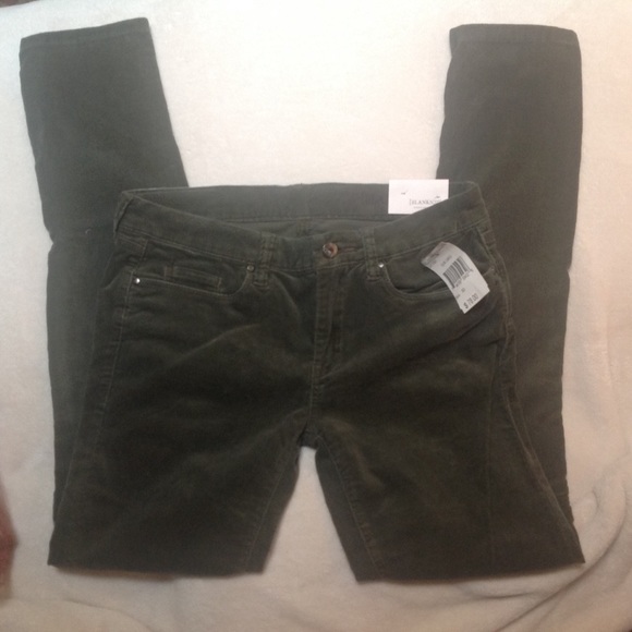 Olive Green Corduroy Skinnies - Picture 3 of 4
