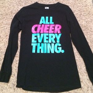 Black long sleeve cheer shirt