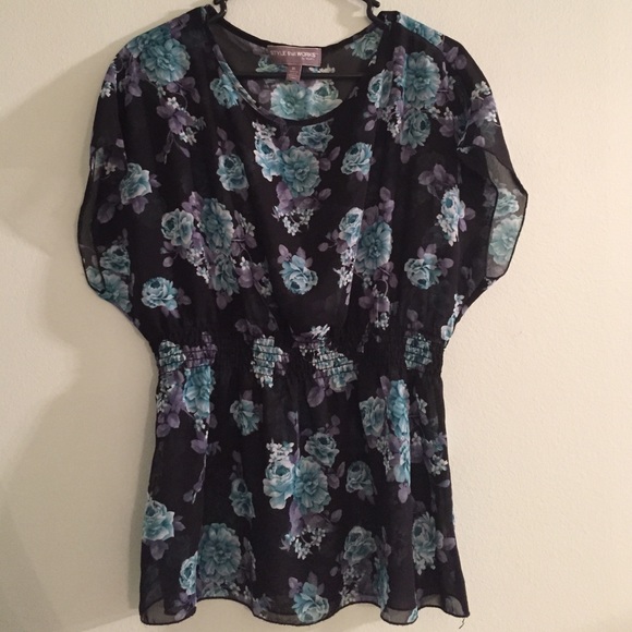 Sheer floral top