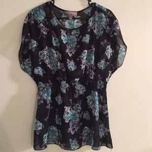 Sheer floral top