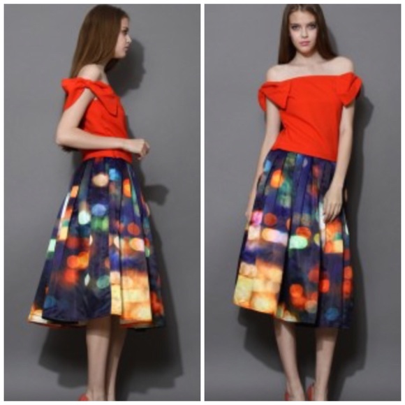 ⚓️HP 7/1/15⚓️ Chicwish neon lights modi skirt - Picture 3 of 4