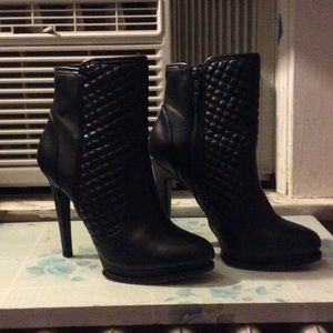 Black leather booties. PRICE REDUCE !!!