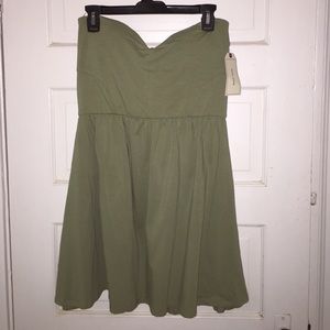 Strapless skater dress