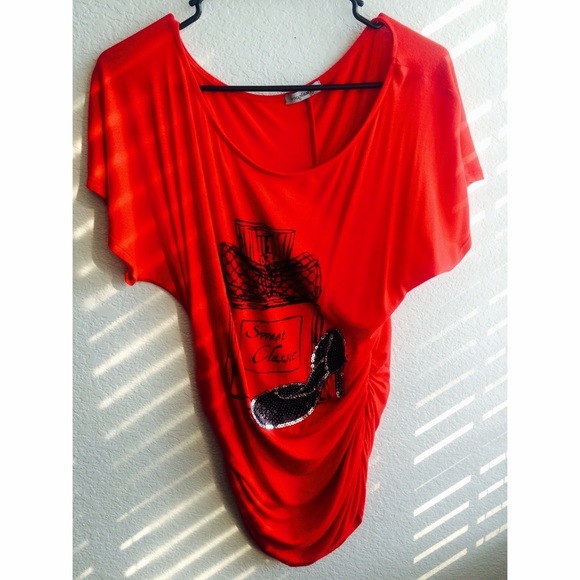 NEW !!! Bright red shirt