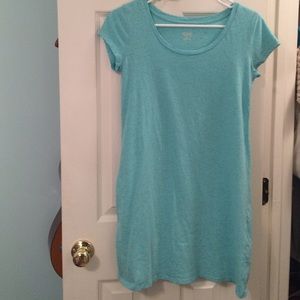 Blue t-shirt dress