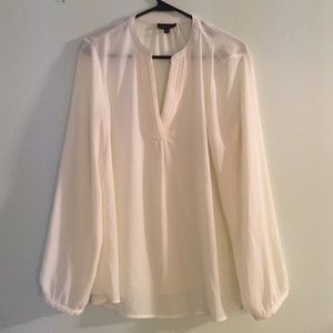 Cream sheer blouse