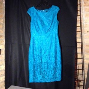 Teal Lace Cocktail Dress