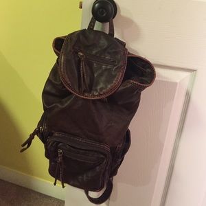 Leather backpack