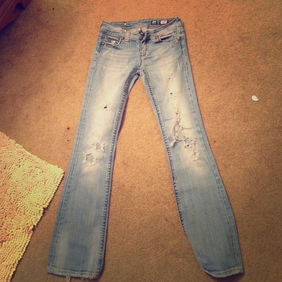 Light wash, Miss Me boot cut jeans