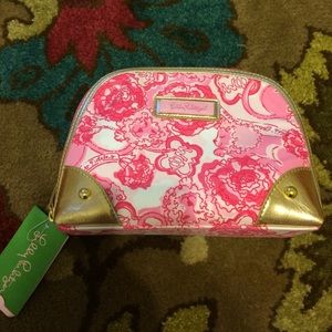 Lilly Phi Mu print cosmetic case