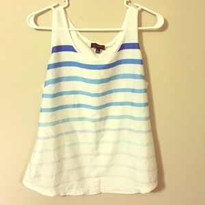 Make an offer! Tank top with ombré blue stripes