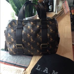L.A.M.B. signature leather satchel