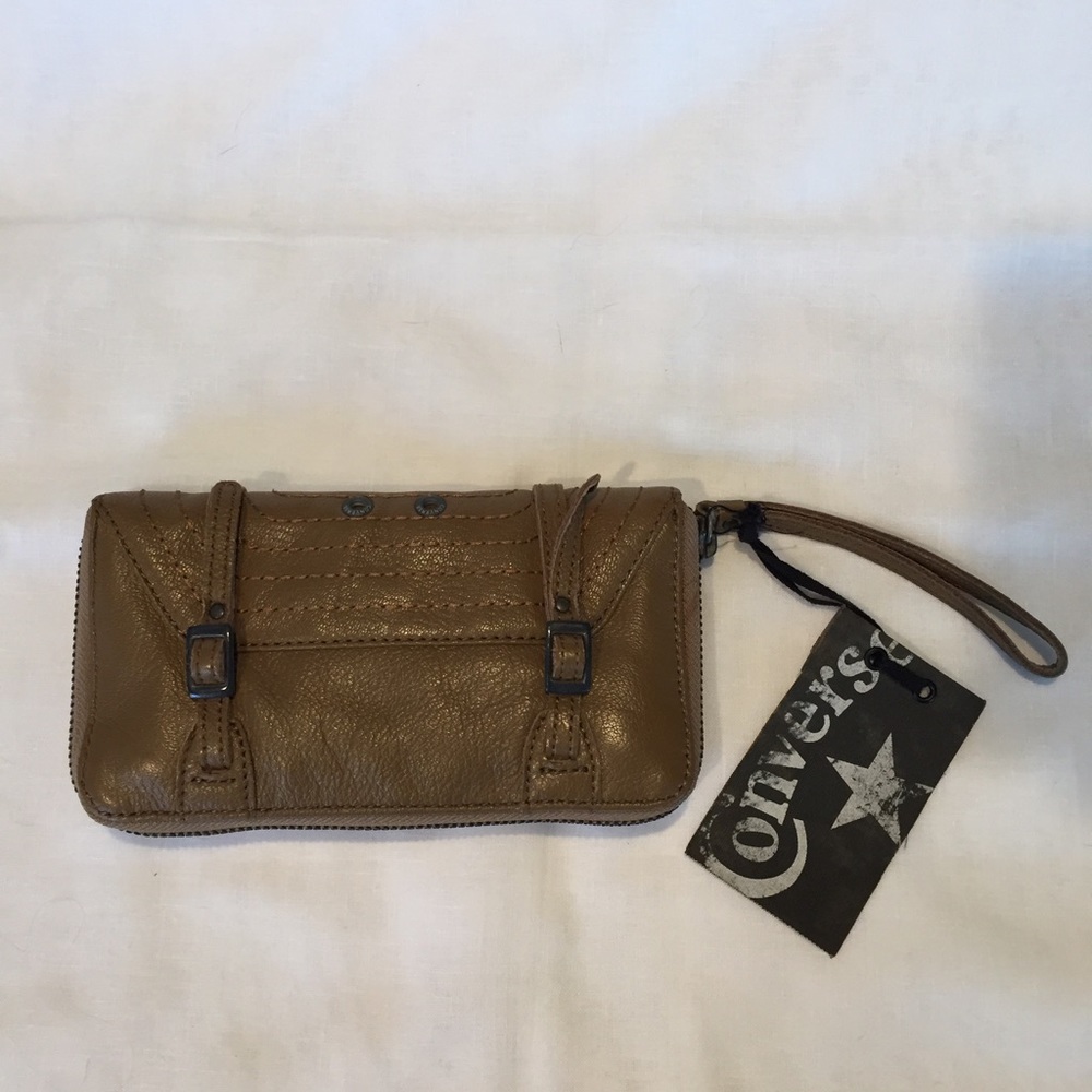 Converse brown leather wallet