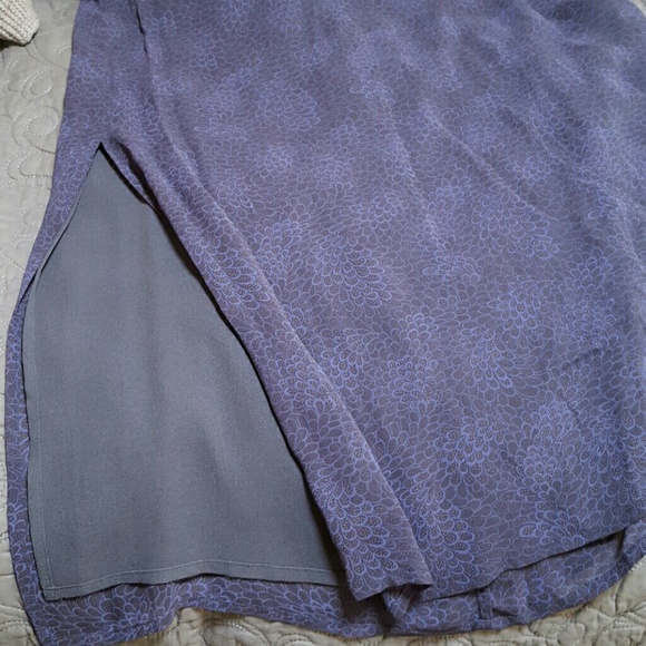 Flowy Maxi Skirt. Charcoal Gray & Purpule size 6 - Picture 2 of 3