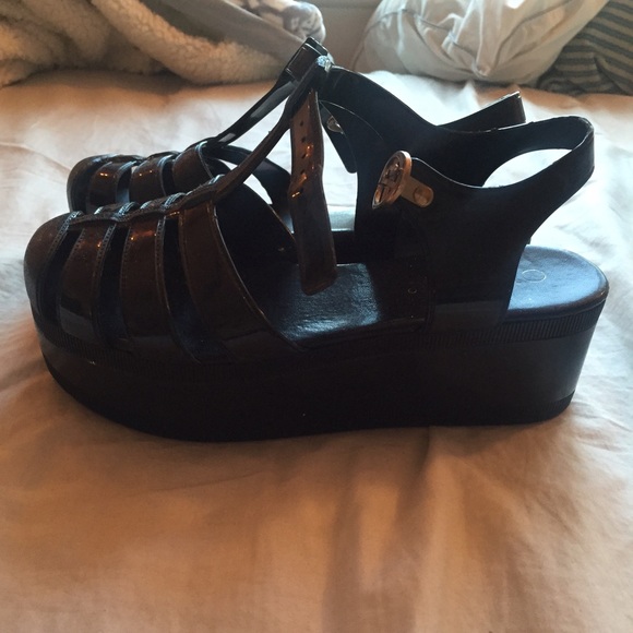 Platform jelly shoes