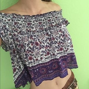 Off-the-shoulder Crop Top