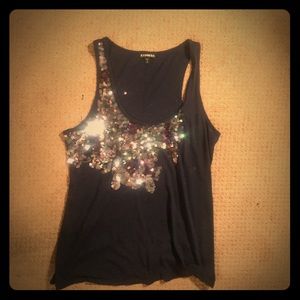 Sparkly navy top