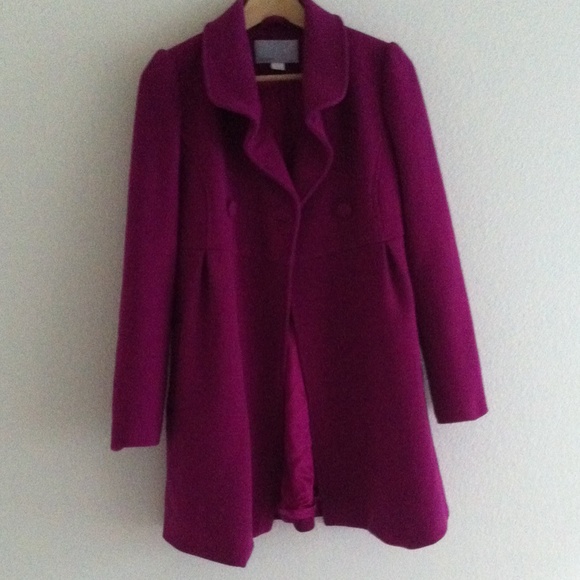 Old navy pique wool-blend coat in beet sugar