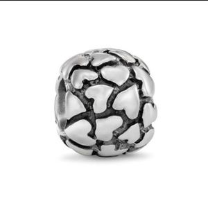 Pandora Embossed Heart Charm #790174