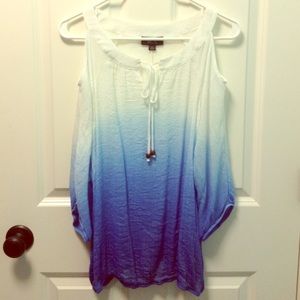 Pretty blue ombré shirt.