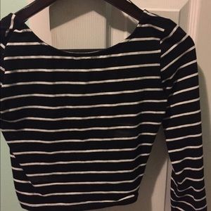 STRIPED FOREVER 21 CROP TOP