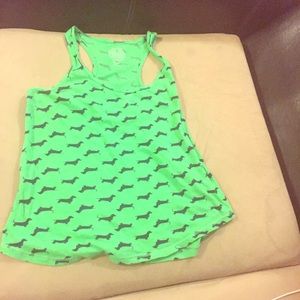 Size L dachshund racer back tank from kohls