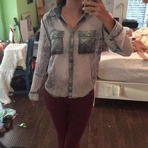 High-low Blue Flannel