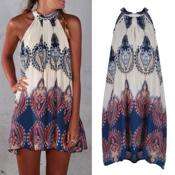 Summer short dress flowy