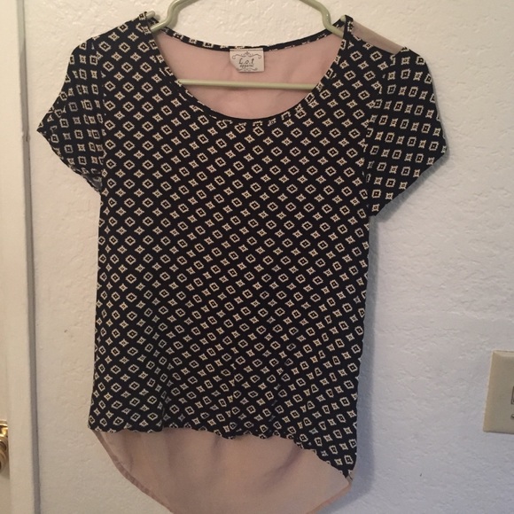 Tan and black top